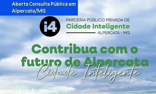 ALPERCATA/MG ABRE CONSULTA PÚBLICA PARA PPP DE CIDADE INTELIGENTE